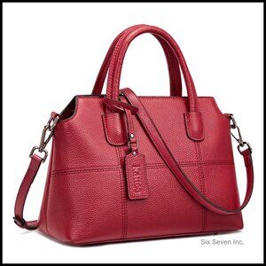 Genuine Leather Hobo Satchel Crossbody Bag Soft Minimal Chic Everyday Purse